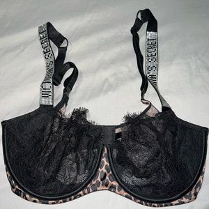 Victorias Secret Unlined Bra with Bling Straps Size 34DD